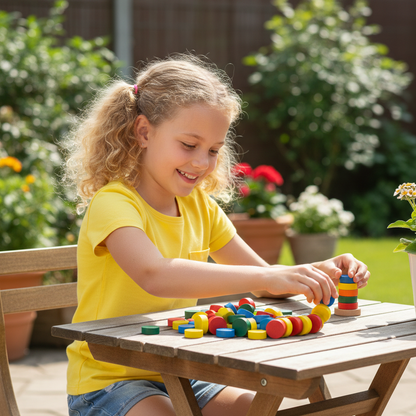 Montessori Farb-Sortierbrett – Holzspielzeug für Kleinkinder