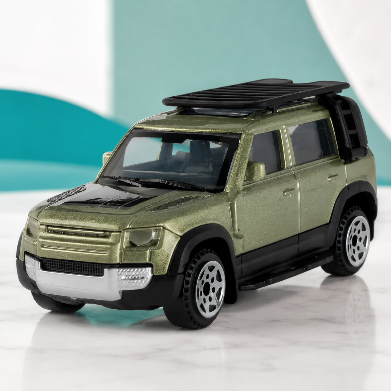 1:64 Land Rover Defender 110 – Robustes Metall-Modellauto Grün💚