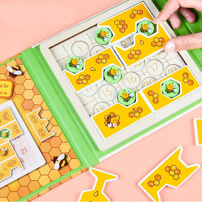 Kinder Holzspielzeug  Magnetisches Biene Puzzle für Logik & Kreativität