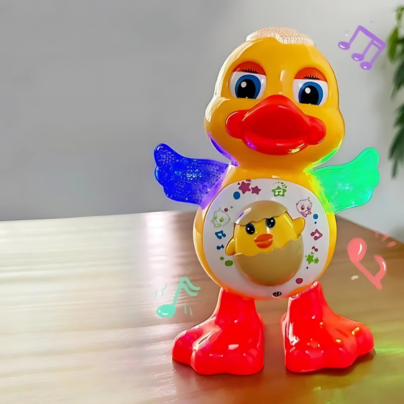 Lustige Tanzente mit Musik und blinkenden Lichtern