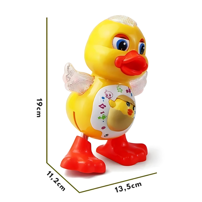 Lustige Tanzente mit Musik und blinkenden Lichtern