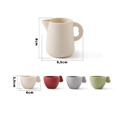 Zauberhaftes 9-teiliges Nachmittagstee-Satz für kreatives Rollenspiel 5-teilige Tasse