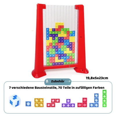 3D Tetris Puzzle – Kreatives Lernspiel für kluge Kinderhände Rot