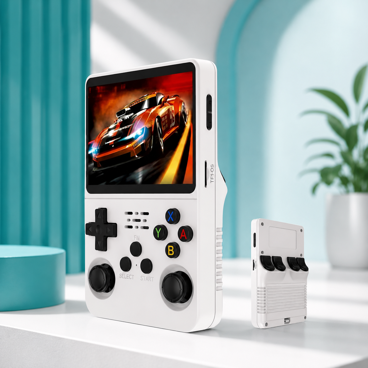 Handheld Spielkonsole für Kinder mit vielen Spielen und großem Speicher Weiß