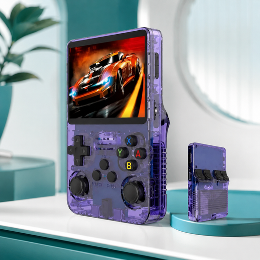 Handheld Spielkonsole für Kinder mit vielen Spielen und großem Speicher Lila