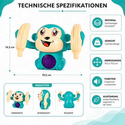 Interaktiver Krabbelaffe mit Musik & Licht – Spielerischer Krabbelspaß für Babys