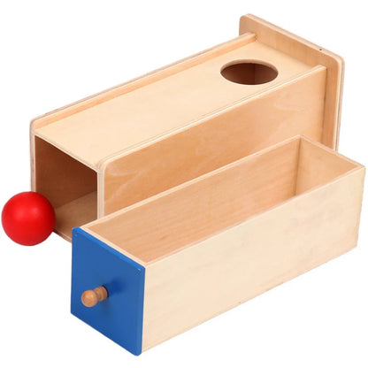 Montessori Schubladen-Spiel – Farben lernen mit Spaß & Logik! Kugel rechteckige Schublade