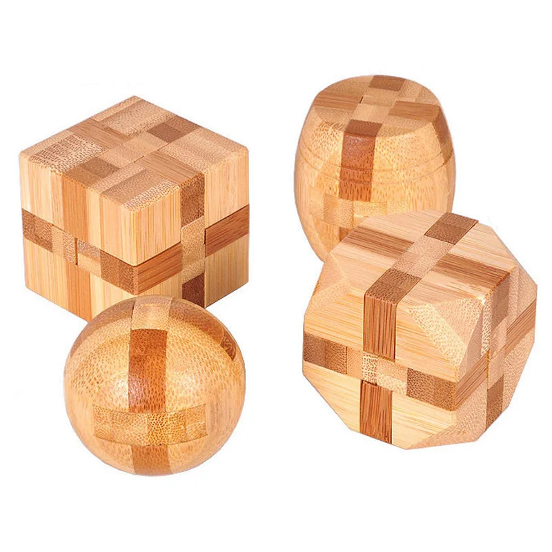Holz IQ Puzzle – Kong Ming Denkspiel für Kinder & Erwachsene