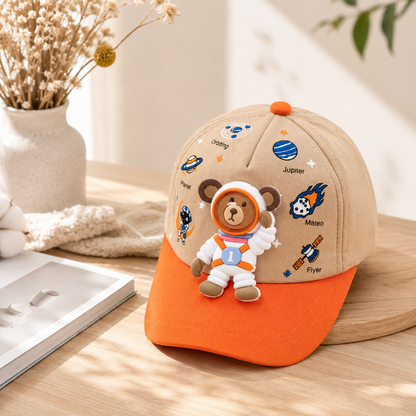 Karikatur Tragen Kinder Kappe für Kinder – Coole Streetwear für Jungs & Mädchen Beige Einstellbar 4-8 Jahre