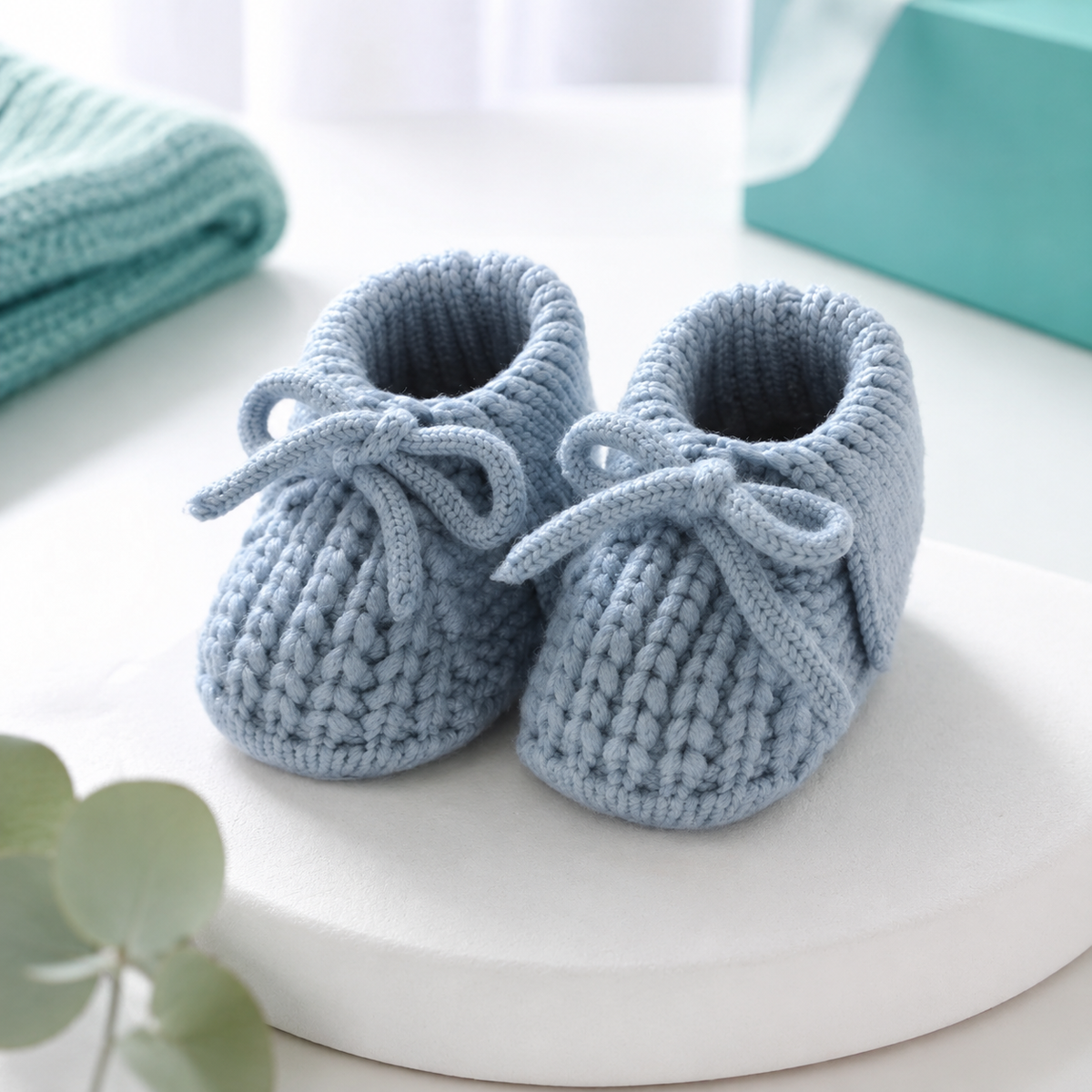 Weiche Baby-Strickschuhe – Atmungsaktiv & sicher (0–18 Monate)