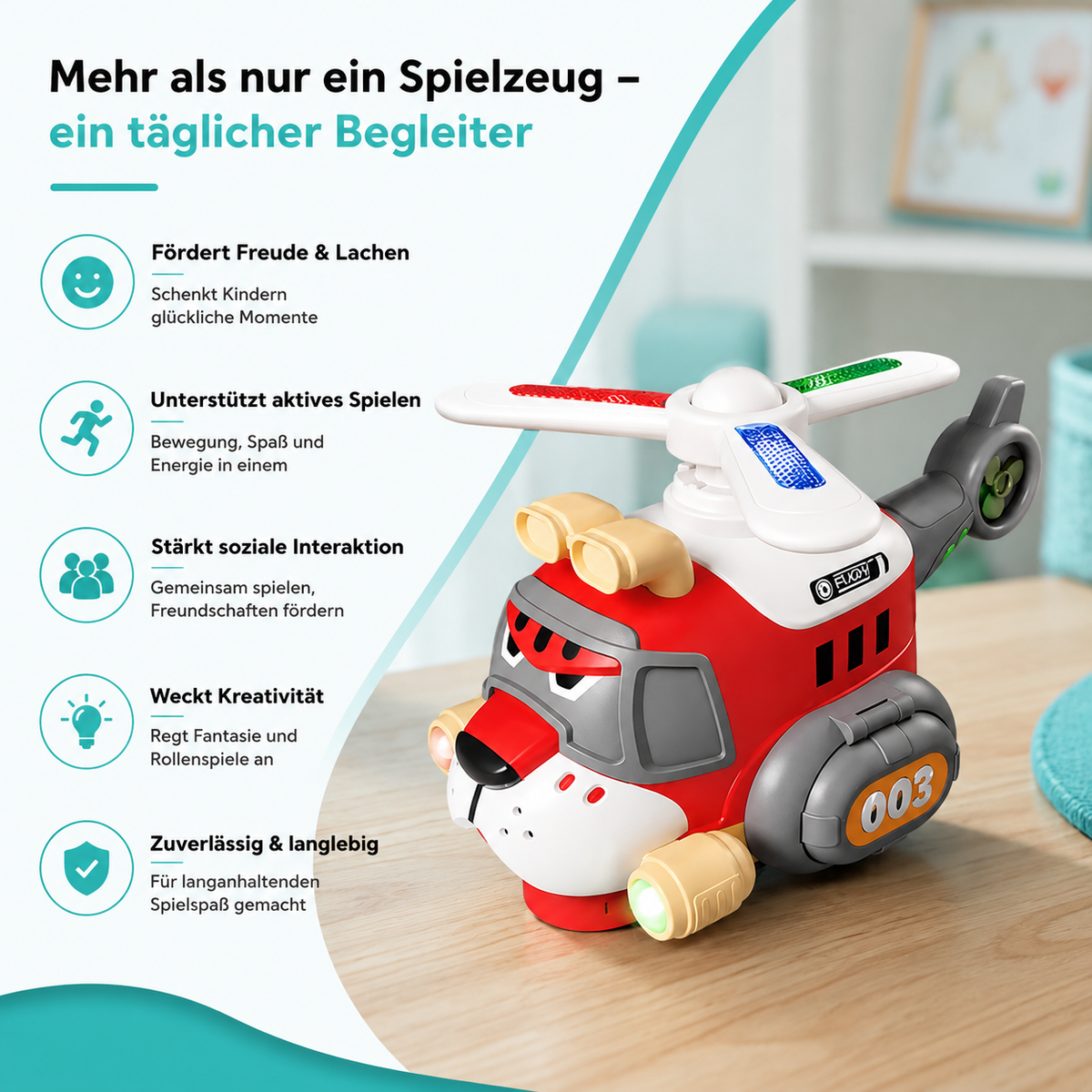 Tigerin Leistung Hubschrauber mit Licht & klang– Aktion pur für Kinder