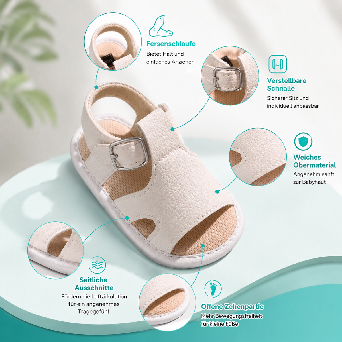 Baby Sandalen mit rutschfester Sohle – Komfort & Sicherheit