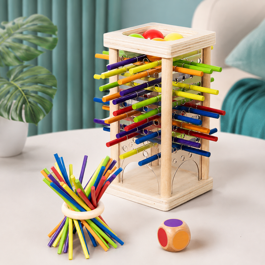 Holz-Balancierspiel mit Stäbchen – Geschicklichkeitsspiel für Kinder