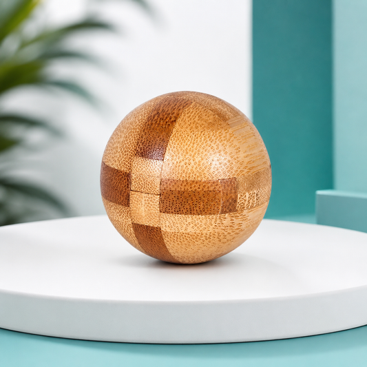 Holz IQ Puzzle – Kong Ming Denkspiel für Kinder & Erwachsene Kugelverriegelung