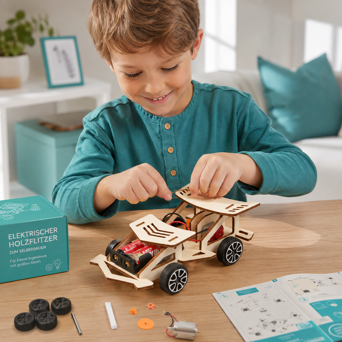 Elektrischer Holzflitzer zum Selberbauen – Für kleine Ingenieure mit großen Ideen