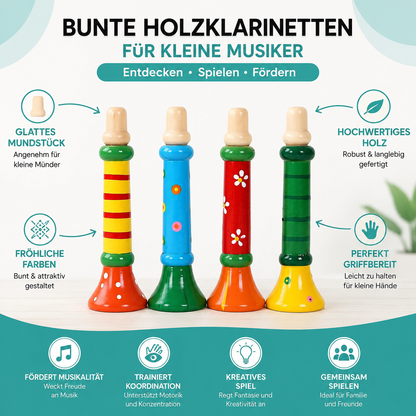 Holz Trompete für Kinder – Montessori Klang & Lernspaß