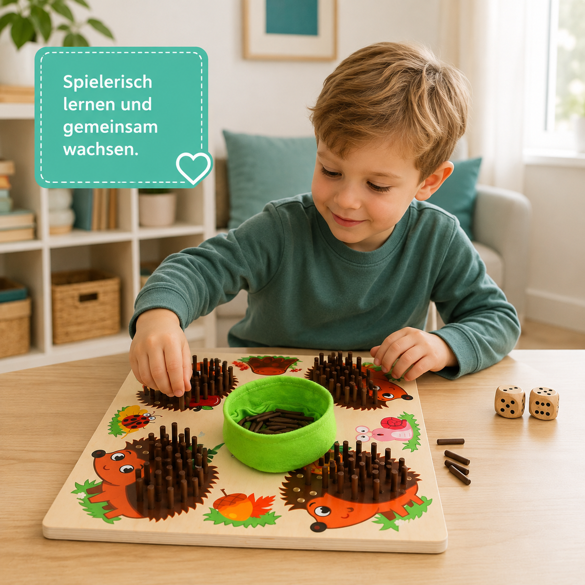 Montessori Igel-Steckspiel – Feinmotorik & erstes Zählen fördern