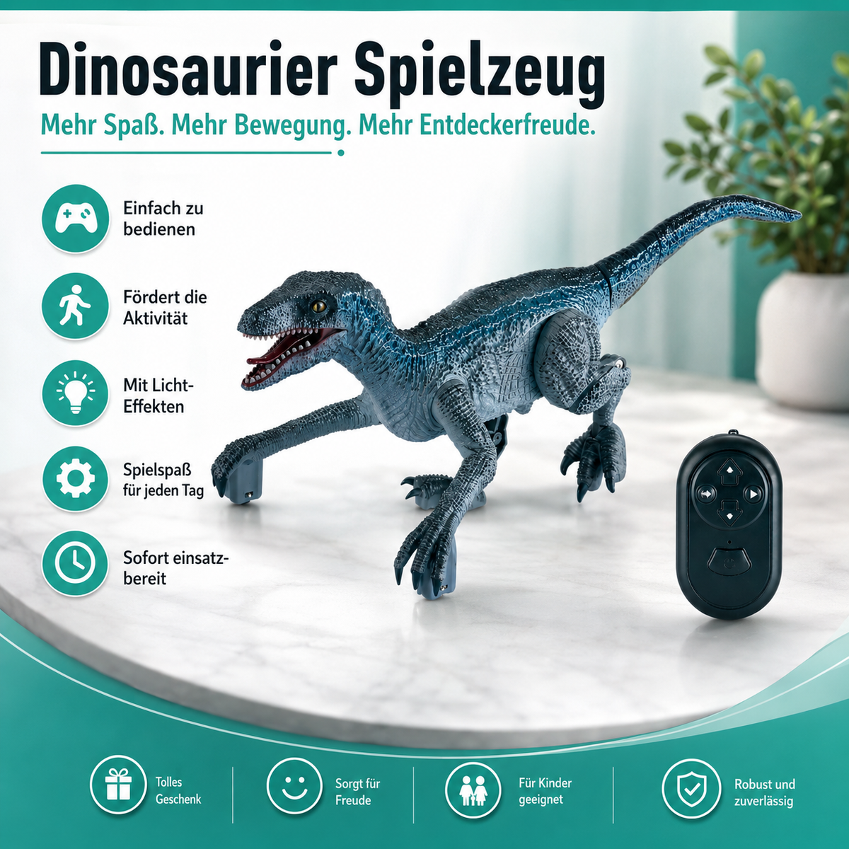 Dinosaurier Spielzeug mit Bewegung, Licht & Aktion-Effekten!