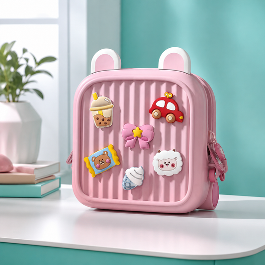 Intelligenter Kinder-Rucksack mit Rückenstütze & DIY-Design Rosa