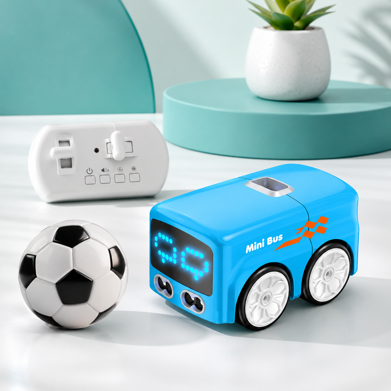 Intelligenter RC Mini Bus – Gestensteuerung Spielzeugauto Blau