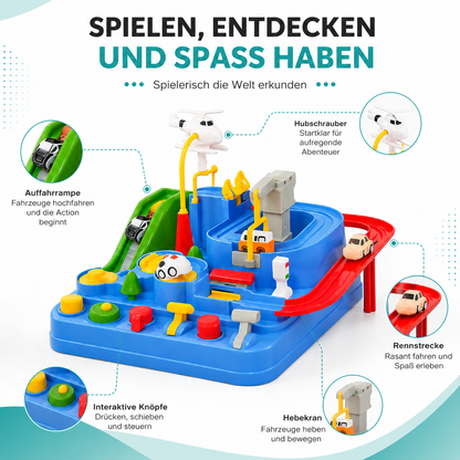 Auto Rennstrecke Spielset für Kinder – Fahrzeugbahn mit Spielautos