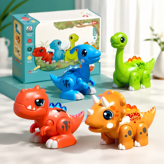 Interaktives Dino-Baukasten Spielzeug mit klang & Bewegung Bunt