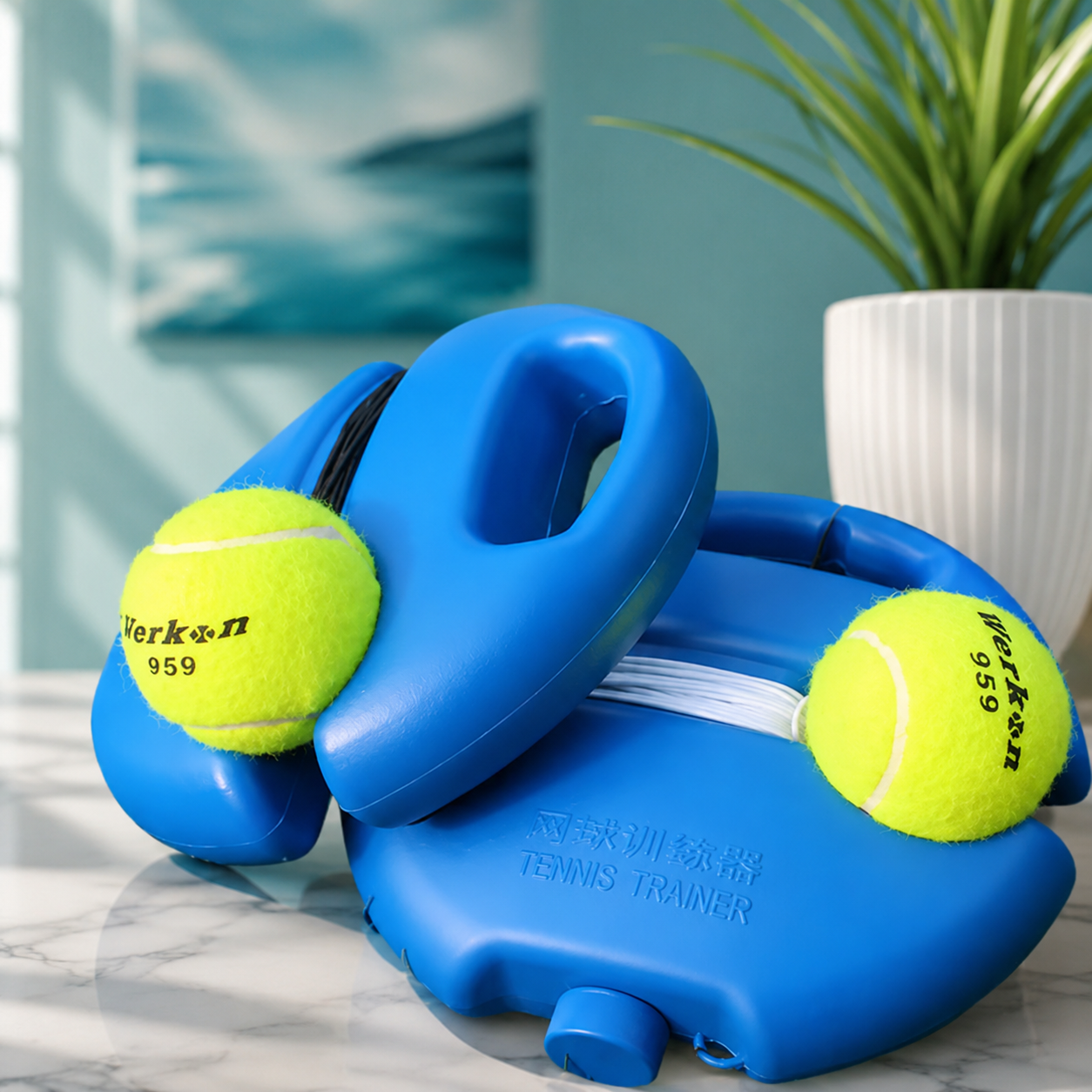 Tennis Trainer mit Rückprall-Seil