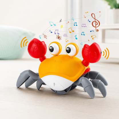 Interaktives Krabben Spielzeug für Babys mit Musik und LED Licht