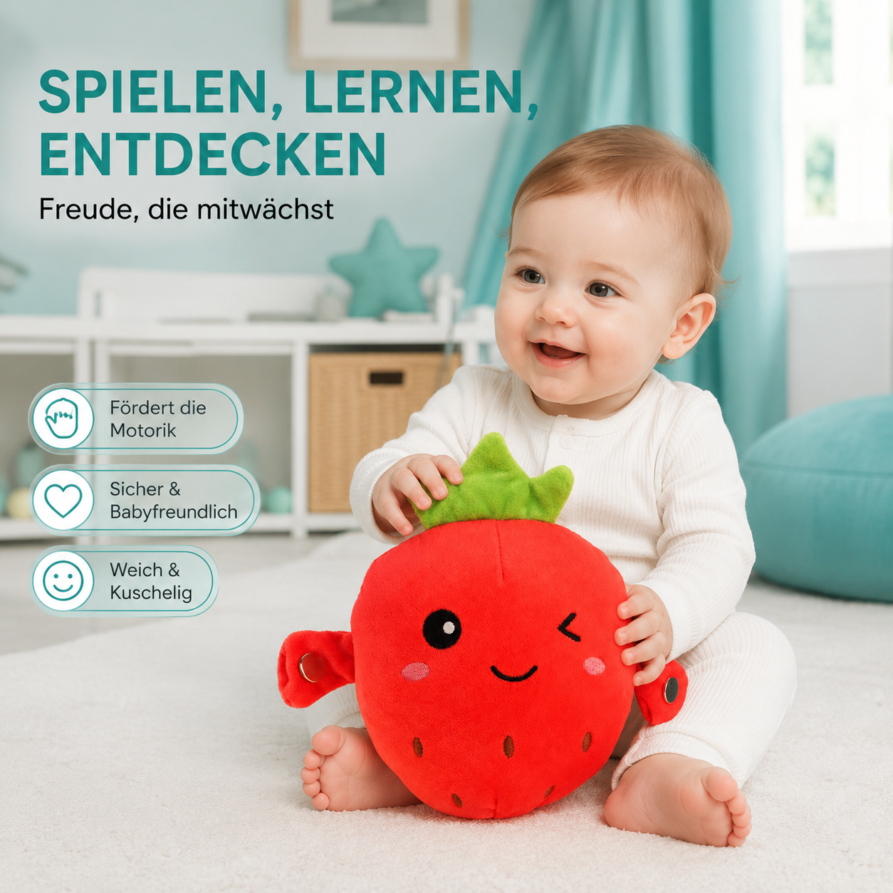 Musikalisches Sensorik-Kuscheltier – Weiches Aktivitätsspielzeug für Kinder