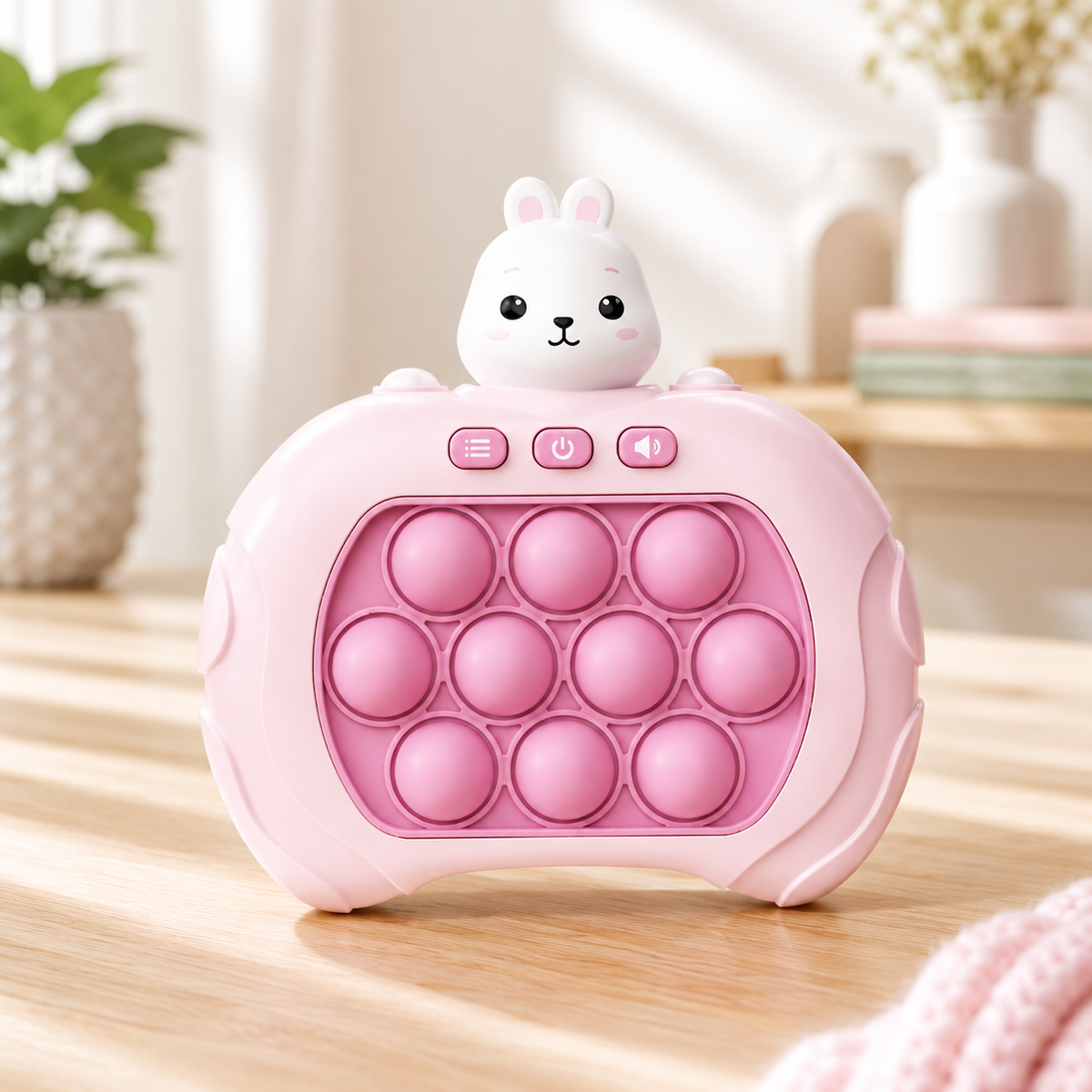 Interaktives Schiebespiel mit Musik und Licht Rosa Kaninchen