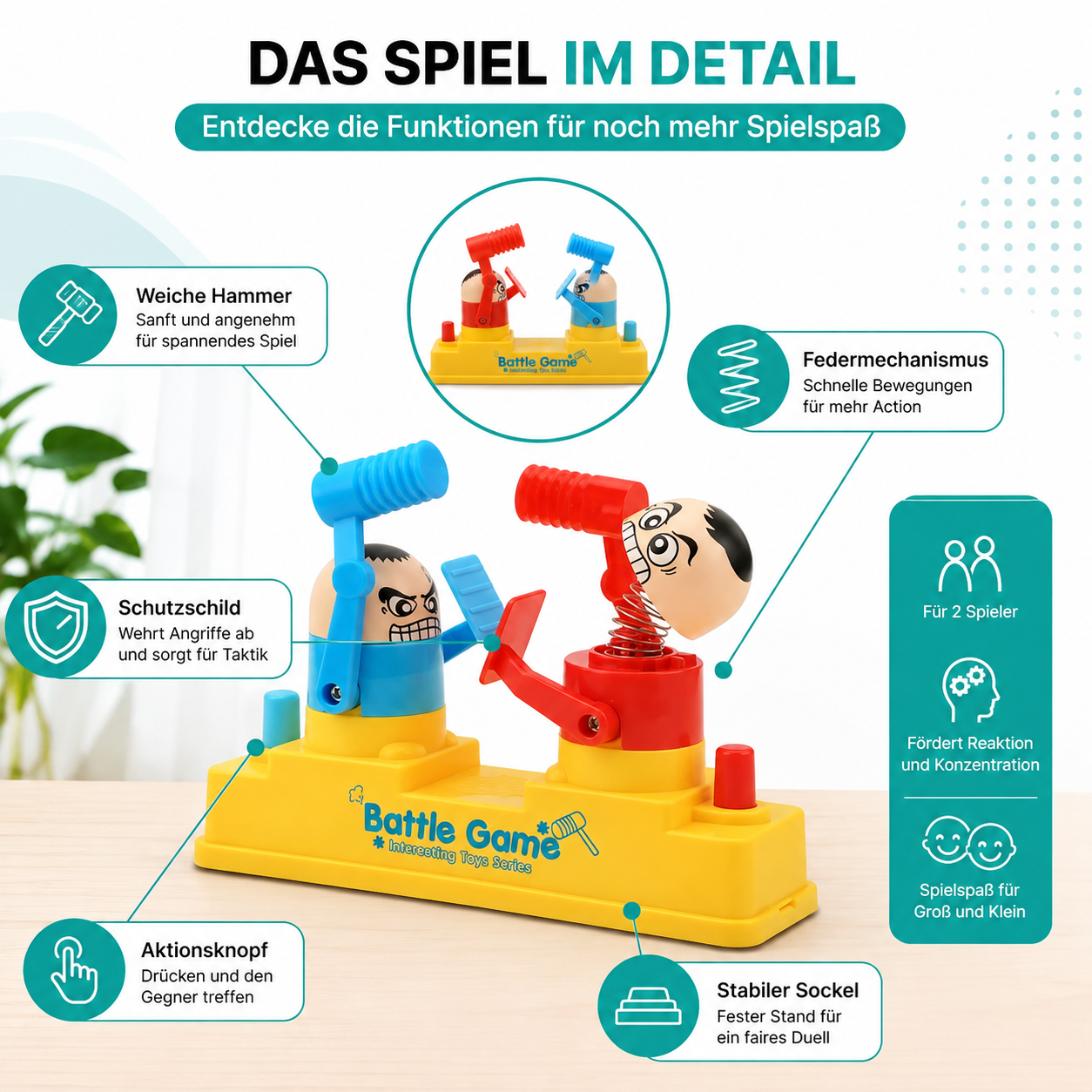 Lustiges Hammer-Battle-Spiel – Action & Spaß für zwei