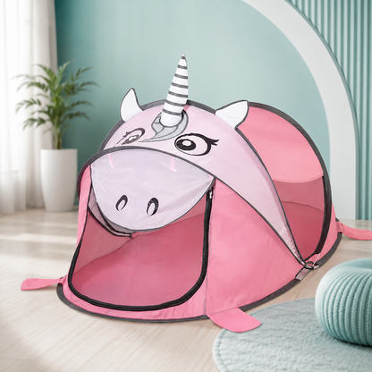 Faltbares Tiger-Spielzelt für kleine Entdecker rosa Einhorn