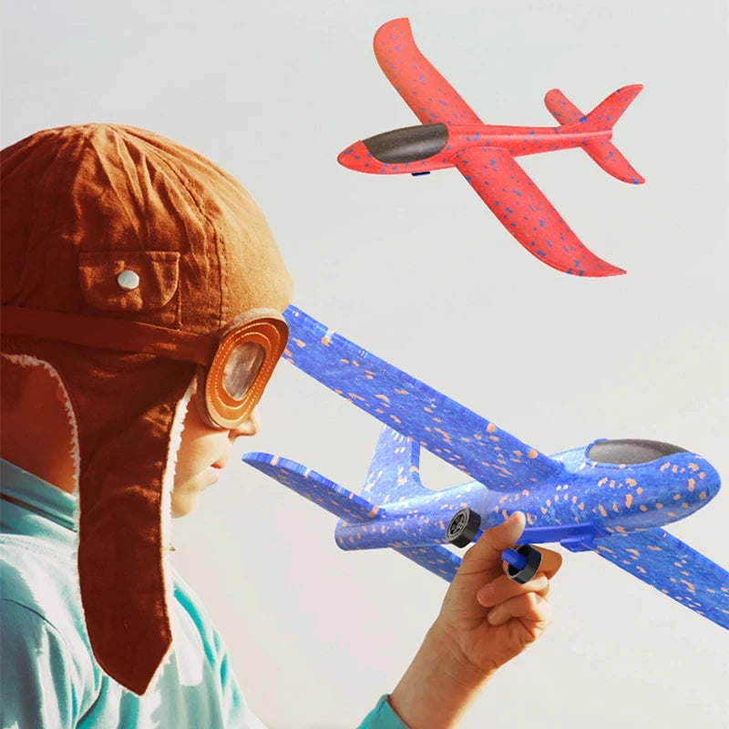 Schaumflugzeug Spielzeug mit Launcher für Kinder