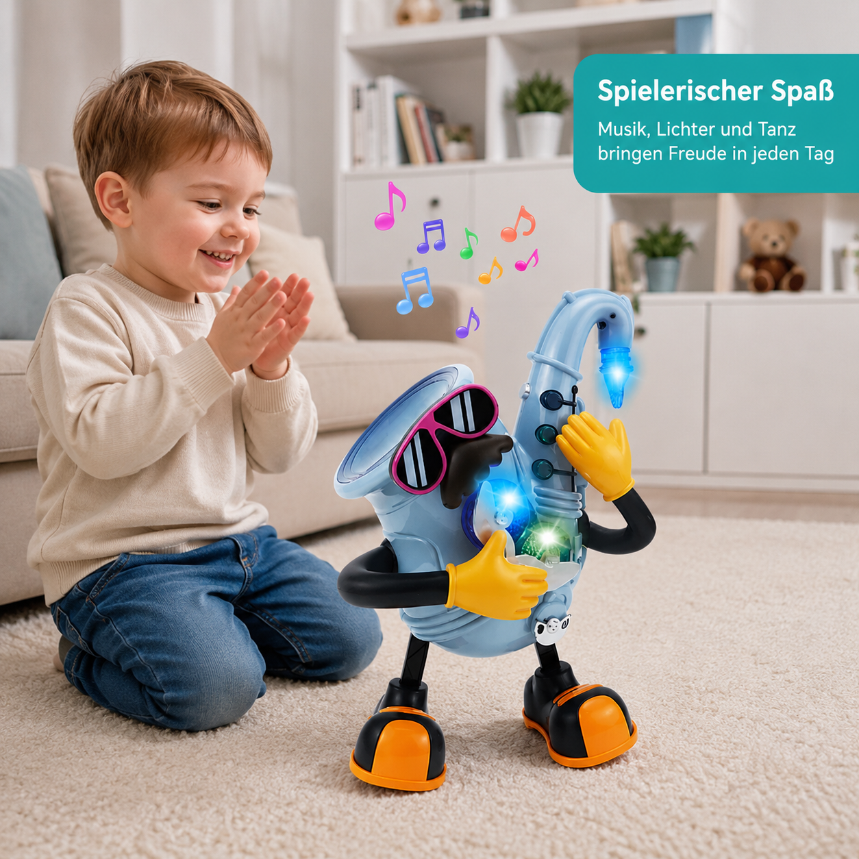 Tanzender Saxophon Roboter – Musik & Lichter Spielzeug