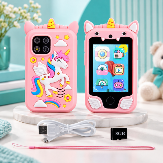 Magisches Unicorn Kinder-Smartphone – Kamera, Spiele & MP3 Spaß Rosa