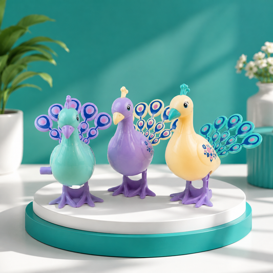 Klassischer Uhrwerk-Pfau – Kreatives Spielzeug ohne Batterien