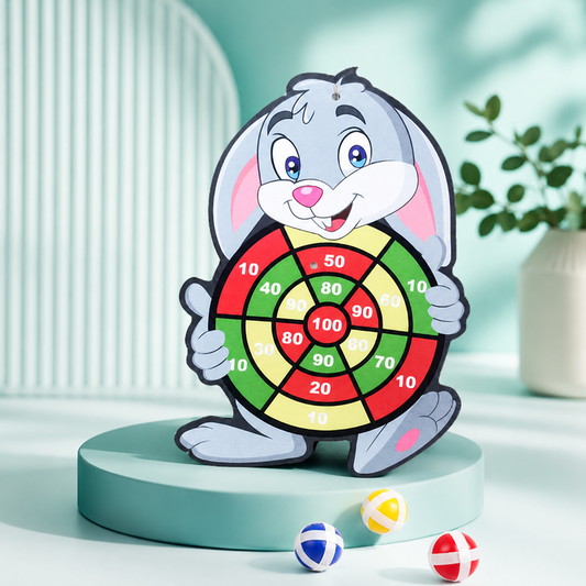 Klebeball Dartspiel für Kinder mit weichen Klettbällen Hase Dartspiel mit 3 Bällen
