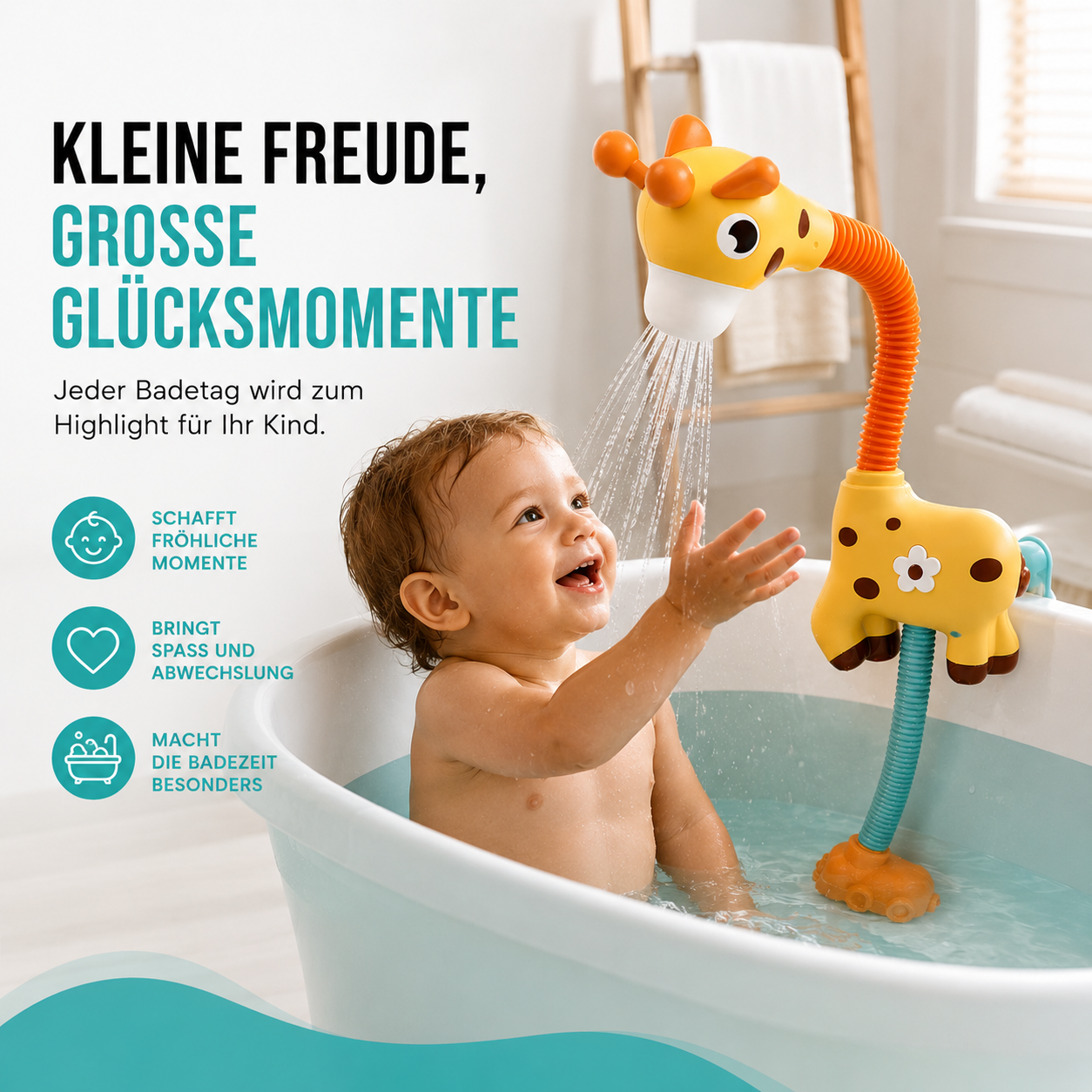 Giraffen-Sprinkler – 360° Wasserspaß für Kinder & Babys