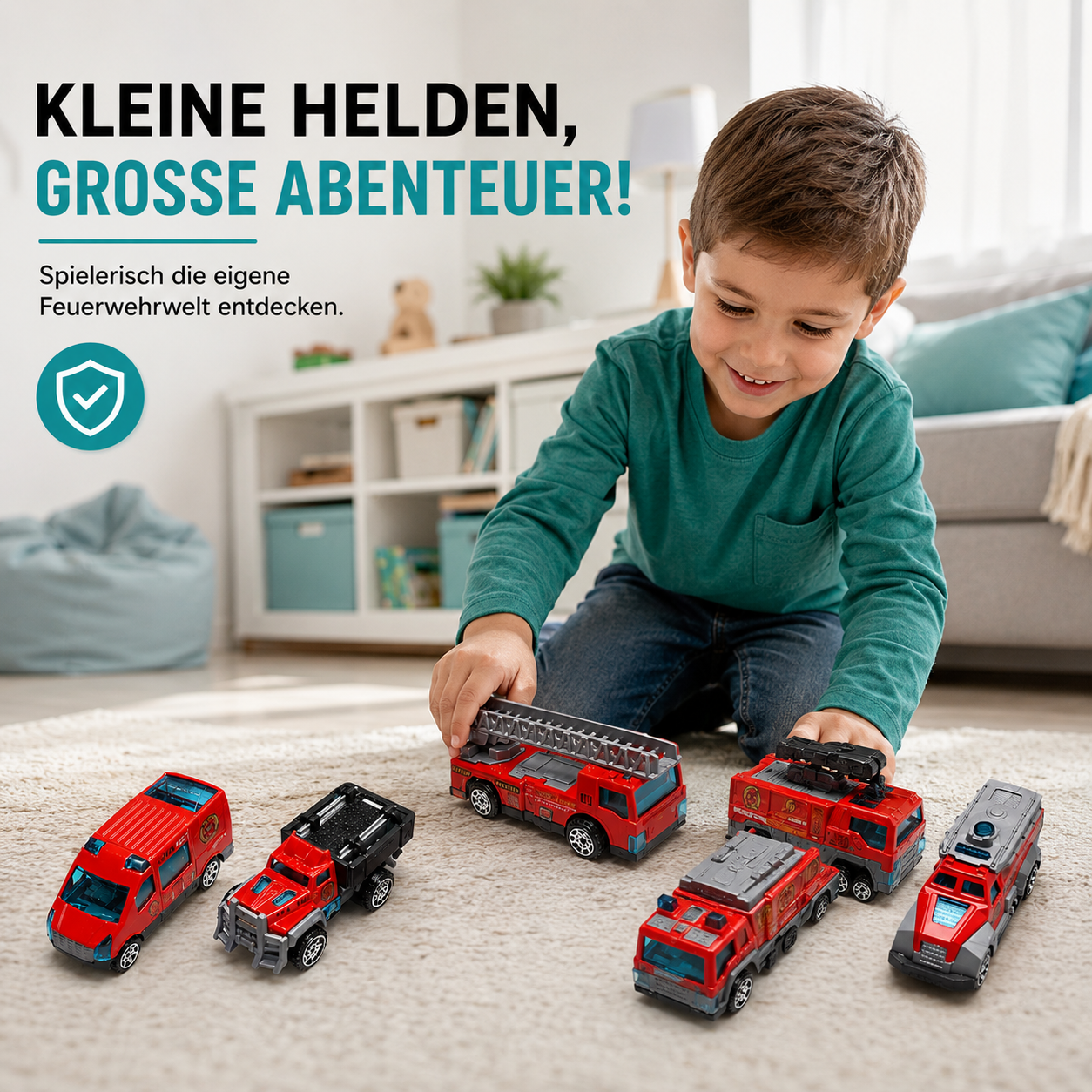 Realistische Feuerwehr Truck Spielzeug Autos – 6er Satz