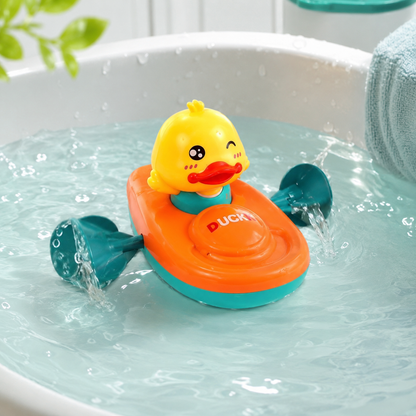 Kleines Entenboot – Spaß & Lernspielzeug für die Badewanne Ente Blaues Kanu