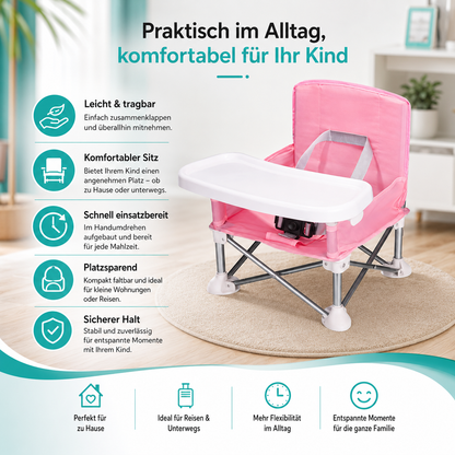 Faltbarer Baby Hochstuhl Kompakt und Tragbar