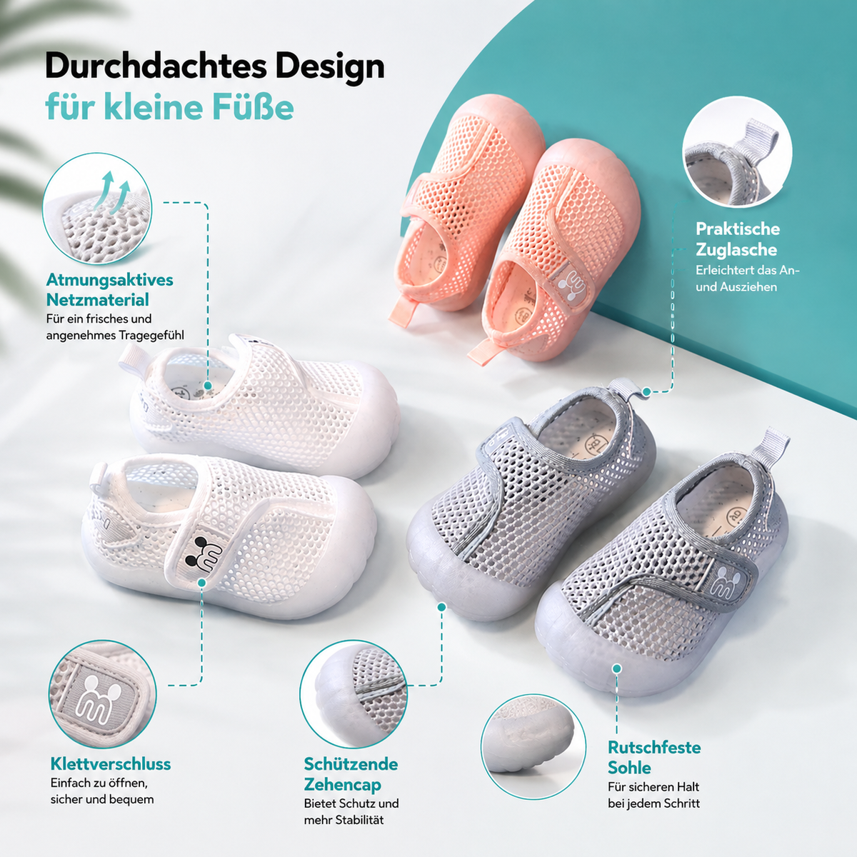 Kinder Sportschuhe – Atmungsaktiv, Rutschfest & Super Bequem