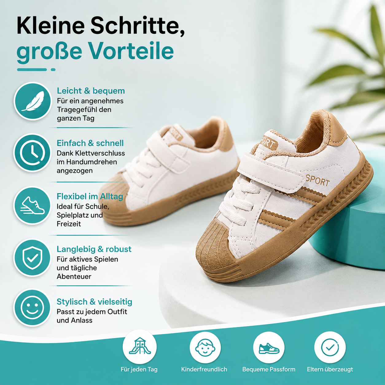 Kinder Sneakers – Atmungsaktiv, Bequem & Sicher
