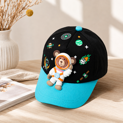 Karikatur Tragen Kinder Kappe für Kinder – Coole Streetwear für Jungs & Mädchen Schwarz Einstellbar 4-8 Jahre