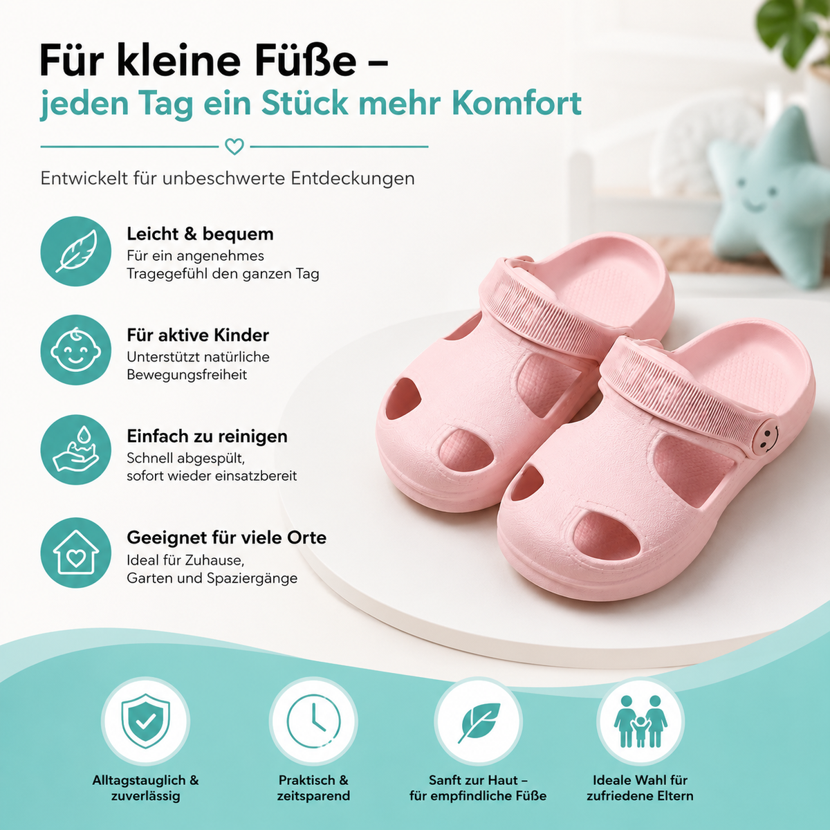 Rutschfeste Baby Beach Sandalen – Leicht, Sicher & Atmungsaktiv