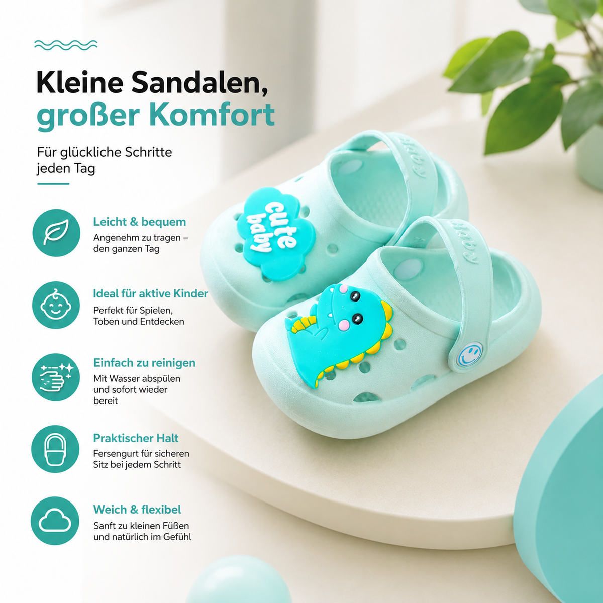 Karikatur Kleinkindsandalen – Perfekt zum Spielen im Sommer