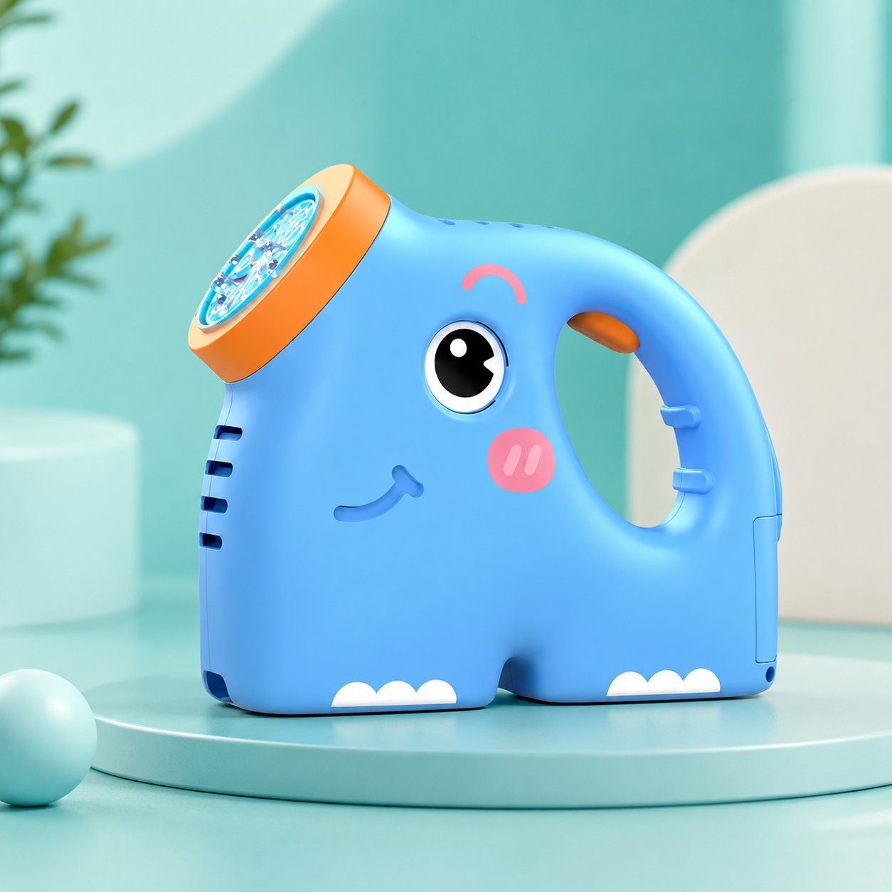 Seifenblasen-Elefant für Kinder mit automatischer Blasenfunktion Blau