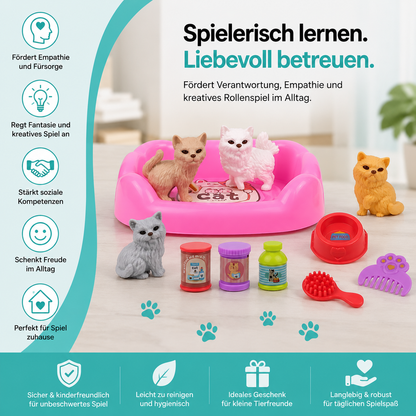 Spielzeug Haustierhaus für Kinder – Rollenspiel mit Hund & Katze