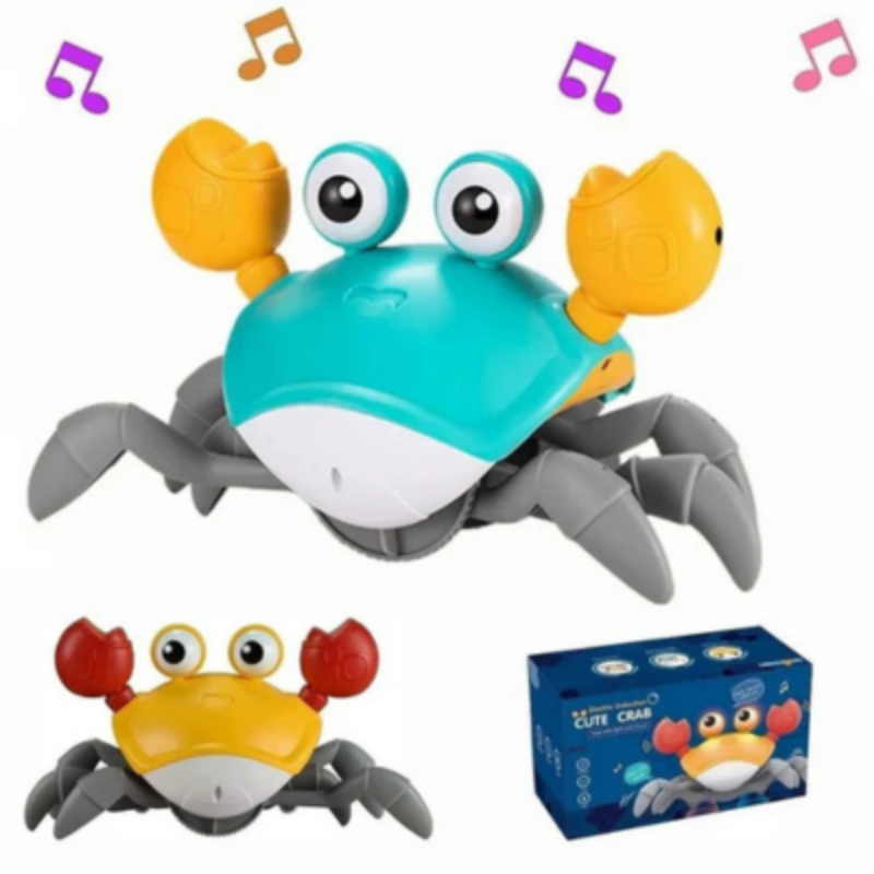 Interaktives Krabben Spielzeug für Babys mit Musik und LED Licht