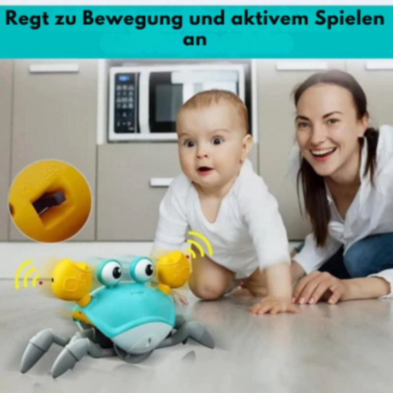 Interaktives Krabben Spielzeug für Babys mit Musik und LED Licht